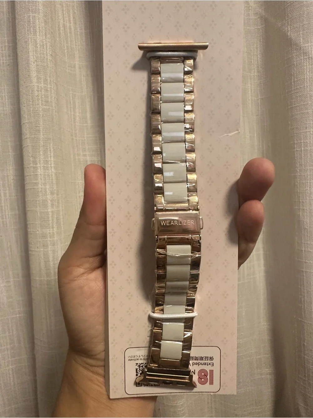 Rose Gold & Starlight Ceramic Link Band for Smartwatch
